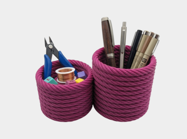 Woven Rope Multi-Purpose Desk Organizer & Remote Caddy