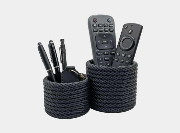 Woven Rope Multi-Purpose Desk Organizer & Remote Caddy