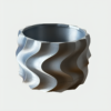 planter1 Modern Wavy Succulent Planter with Drainage Tray – 3D Printed Eco-Friendly Pot