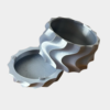 planter2 Modern Wavy Succulent Planter with Drainage Tray – 3D Printed Eco-Friendly Pot