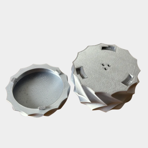planter3 Modern Wavy Succulent Planter with Drainage Tray – 3D Printed Eco-Friendly Pot